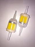 Two Universal Fuel Filters (Clear for 1/4" 5/16 Fuel Line) Kohler, Honda and Others - Also sold in lots of 10 or 100. Search for "Gentap" in Amazon search bar