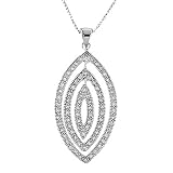 Stacy Keibler's Marquise CZ Diamond Sterling Silver Pendant