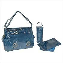 Kalencom 0-88161-22615-6 Laminated Double Buckle Diaper Bag in Corduroy Blue