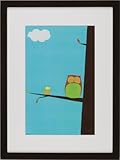 IMAGE OF Green Frog Art Framed Art, Tree Top Owls II