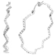 CZ Sterling Silver Hoop Earrings