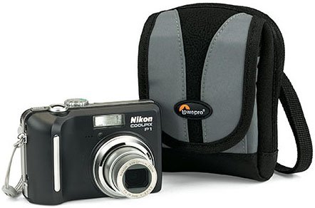 Camera Pouch / Shoulder Bag for the Olympus FE-210, FE-270, FE-290, FE-310, FE-340, FE-350 Wide - Grey