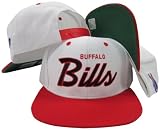 Buffalo Bills White/Red Script Two Tone Plastic Snap Back Hat/Cap