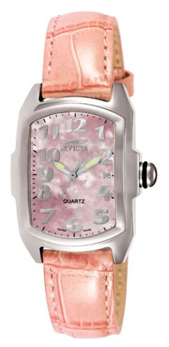 INVICTA BABY LUPAH DATE DISPLAY WATCH PINK MOTHER OF PEARL DIAL WITH PINK BAND 7020