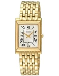 Seiko SUJG22P1 Womens Gold Roman Numerals Stainless Steel Classic Watch
