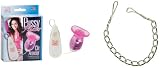 California Exotics / Swedish Erotica Silver Nipple Chain and Vibrating Pleaser Suction Cup Adult Sex Toy Kit