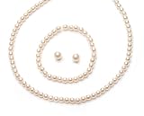 Childrens White or Ivory Pearl Flower Girl Jewelry Set 536