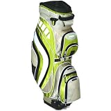 New! Bag Boy Clip-Lok Cart Bag - Tan Green White by