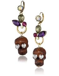 Betsey Johnson "St. Barts" Skull Drop Earrings
