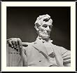 Lincoln at Memorial, Close-Up Photograph - Beautiful approx. 22x26-inch Framed & Matted - 7/8-inch Rounded, Shiny, Black Metal Frame - Photographic Print by Carol M. Highsmith