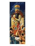 Religious Rites Being Performed Before the Gilded Statue of the God Marduk Art Giclee Poster Print by Roger Payne, 18x24