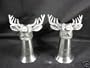 Jagermeister Deer Head pewter shot glasses set of 2