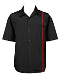 Vintage Red Retro Bowling Shirt