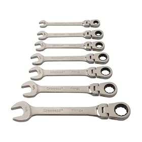Crescent FRP7 7 Piece 5 16-Inch to 3 4-Inch 72 Tooth Ratcheting Pivot Head Combination... by Cooper Hand Tools