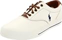 Polo Ralph Lauren Men's Vaughn Lace up casual, White Leather, 14 D US