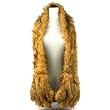 Winter Faux Fake Fuzzy Animal Fur Scarf Neckwarmer with Paw Gloves Mittens Natural