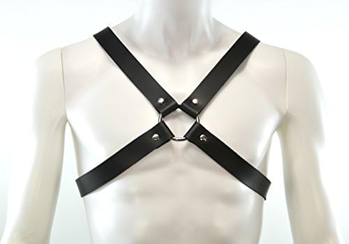 Leather Cross Classic Harness 4 Strap Chain By Velvetcrow USA (Regular)