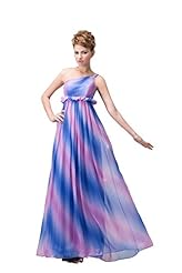Backless One Shoulder Sleeveless Chiffon/Satin/Silk Evening Dress 
