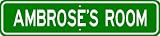 AMBROSE ROOM SIGN - Personalized Gift Boy or Girl, Aluminum