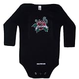 Fun and Stylish Distressed Rose Baby Outfit Black Long Sleeve