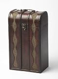 True Fabrications Antique Wood Wine Box 2-Bottle Wine Holder
