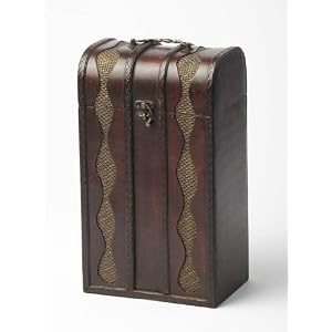 True Fabrications Antique Wood Wine Box 2-Bottle Wine Holder by