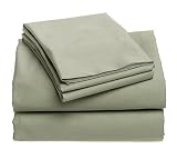 400-Thread-Count 100% Cotton Sateen Queen Sheet Set, Celadon