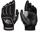Easton Youth Turboslot Batting Gloves - Black/Black