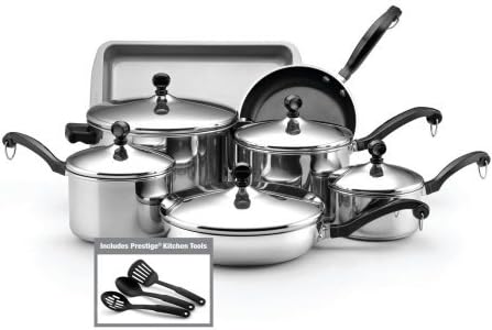 Farberware Classic Series Stainless Steel 15-Piece Cookware Set