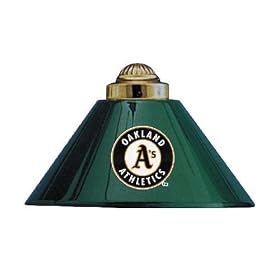Oakland Athletics 3pc SWAG METAL SHADE POOL BILLIARD TABLE LAMP LIGHT