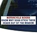 MOTORCYCLE RIDERS KNOW WHY DOGS STICK THEIR HEADS OUT OF THE WINDOW - Window Bumper Laptop Sticker
