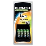 Electronics : Duracell Battery Charger Accu One Hour with 4xAA NIMH Batteries for AA and AAA Ref 15038999