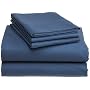 Pinzon 190-Gram Velvet Flannel King Sheet Set, Smokey Blue