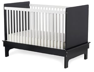 Argington Sahara Convertible Crib, White/Ebony