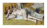 After the Bath Art Giclee Poster Print by Edgar Degas, 34x21