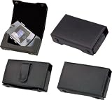 SLIM HORIZONTAL EXECUTIVE LEATHER CASE (with BELT CLIP) for MOTOROLA RAZR V3 / V3i / SAMSUNG T809, T629, A900 / LG VX8700 SHINE - RETAIL PACKAGING !
