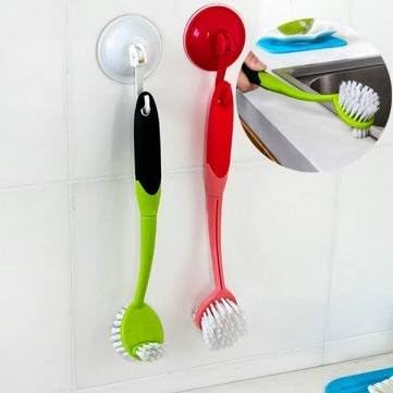 UR Kitchen Gadgets Plastic Soft Remover Scrubber Kitchen Cleaning Brush Dish Brush Home Kitchen Tool