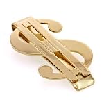 Dollar Sign Money Clip 14k Gold Plate