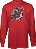 New Jersey Devils Old Time Red Distressed Long Sleeve T-Shirt
