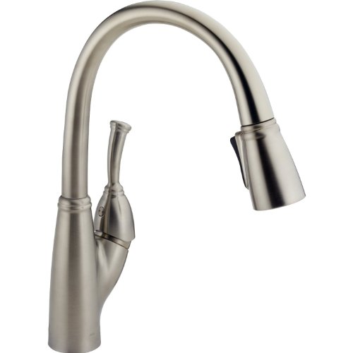 The Delta 989SSDST Allora Single Handle PullDown Kitchen Faucet