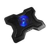 GTMax USB Laptop Cooling Pad with 1 Large Fan/2 Blue LED Light/2 USB Port Supports Up To 17