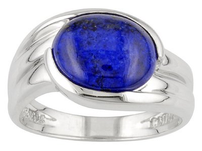 LAPIS PLATINUM OVER STERLING SILVER RING