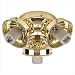 41HHts9tPbL. SL75  Westinghouse Lighting 7781500 Three Light Cluster 3 Inch Fitter Ceiling Fan Light Kit, Antique Brass Finish with Frosted Ribbed Glass Shades