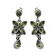 Peridot Gemstone Sterling Silver Jewelry Earring 1inch