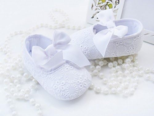 Size 6-12 Month Soft-soled Baby Shoes Embroidered Cotton Slip Toddler Shoes Baby Shoes White Princess