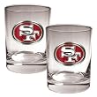 San Francisco 49ers 2pc 14oz Rocks Glass Set - Primary logo NFL Football