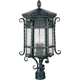 Maxim Lighting 30120CDCF 3 Light Scottsdale Post Mount Light