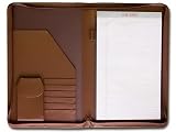 Chocolate Deluxe Zip-Around Padfolio - Legal Size