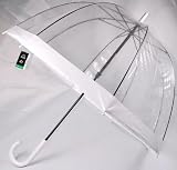 New Frame! Clear Dome Fulton Umbrella White