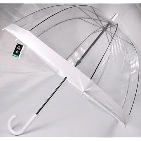 New Frame! Clear Dome Fulton Umbrella White